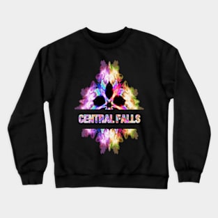 Central falls Tie Dye Watercolor Gift Souvenir Crewneck Sweatshirt